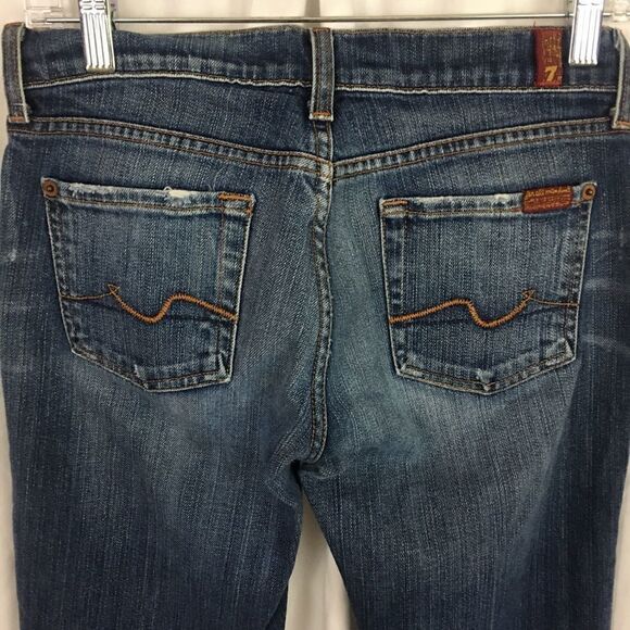 7 For all mankind retro bootcut zip up  jeans 26 - Picture 6 of 9